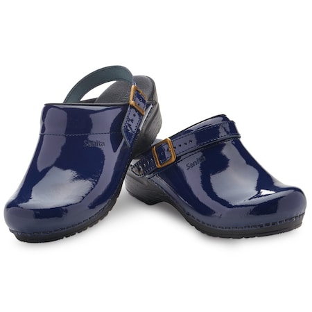 ESTELLE Women's Open Back Clog In Blue, Size 6.5-7, PR